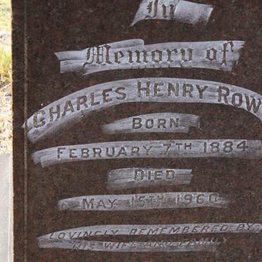 ROWE Charles Henry 1884-1960