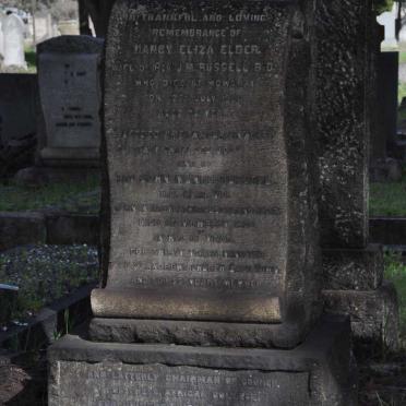 RUSSELL John Munro 1847-1928 &amp; Nancy Eliza ELDER -1921