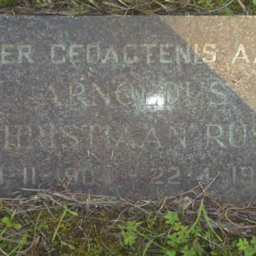 RUST Arnoldus Christiaan 1904-1971