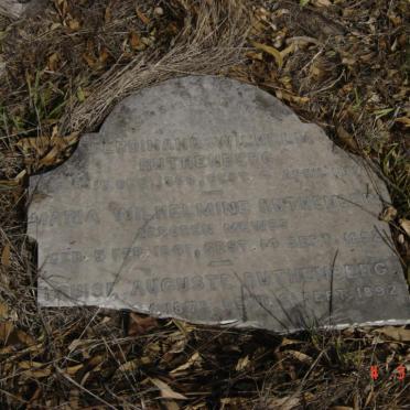 RUTHENBURG Maria Wilhelmine nee MEWES 1841-1892 :: RUTHENBURG Ferdinand Wilhelm 1868-1887 :: RUTHENBERG Luise Auguste 1873-1892