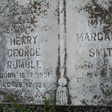 RUMBLE Henry George 1931-1979 :: SMITH Margaret 1901-1979