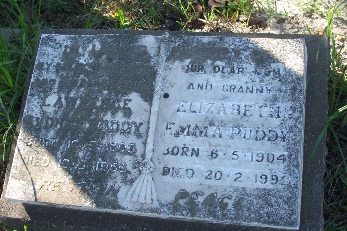 RUDDY Lawrence Sydney 1893-1955 &amp; Elizabeth Emma 1904-1992