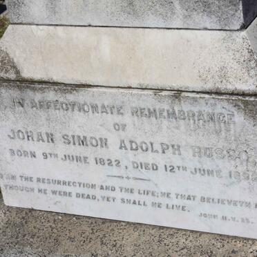 RUSSO Johan Simon Adolph 1822-1892