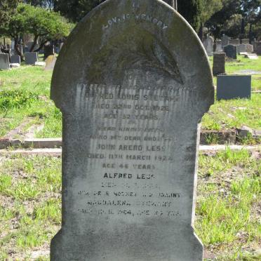 STEWART Alfred Louis -1926 :: LESS John Arend -1927 :: LESS Alfred -1934 :: STEWART Magdalena -1964