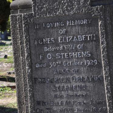 STEPHENS Frederick Orlando -1947 &amp; Agnes Elizabeth -1929