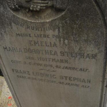 STEPHAN Franz Ludwig -1916 &amp; Emelia Maria Dorothea  HOFFMANN -1915