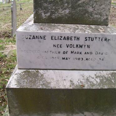 STUTTERHEIM Suzanne Elizabeth nee VOLKWYN -1983