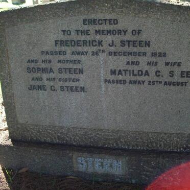 STEEN Frederick J. -1922 &amp; Matilda C. -1974 :: STEEN Sophia :: STEEN Jane C.