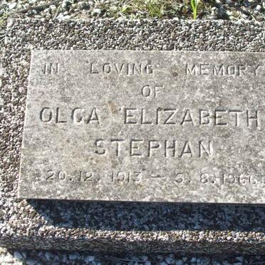 STEPHAN Olga Elizabeth 1913-1966