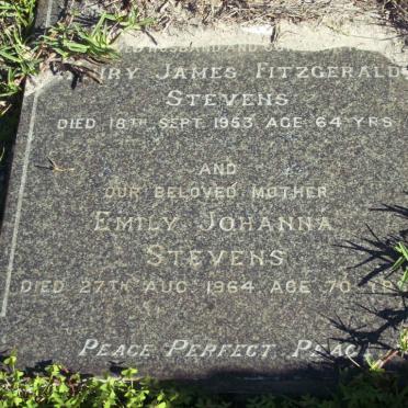 STEVENS Henry James Fitzgerald -1953 &amp; Emily Johanna  -1964 