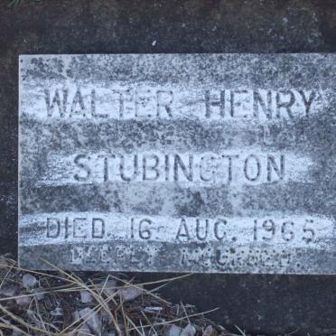 STUBINGTON  Walter Henry -1965