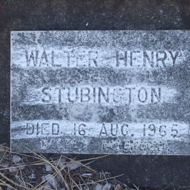 STUBINGTON  Walter Henry -1965