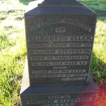 STEVENSON Elizabeth Ellen -1919