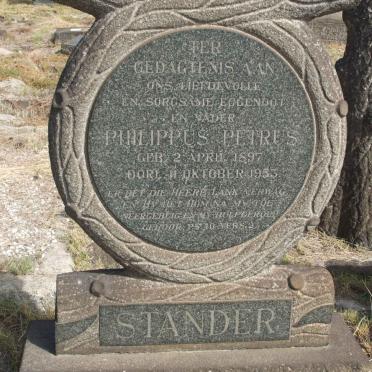 STANDER Philippus Petrus 1897-1953