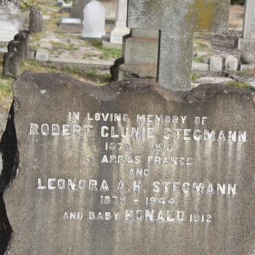 STEGMANN Robert Clunie 1879-1918 &amp; Leonora A.H. 1878-1944 :: STEGMANN Ronald -1912