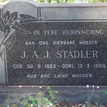 STADLER J.A.J. 1883-1969