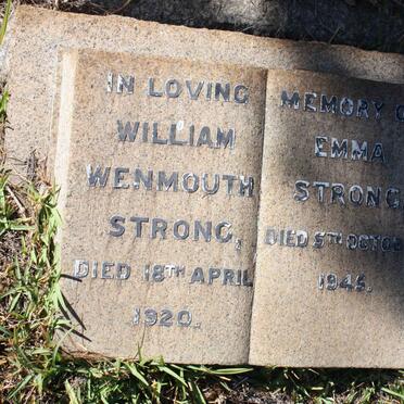 STRONG William Wenmouth -1920 &amp; Emma -1945