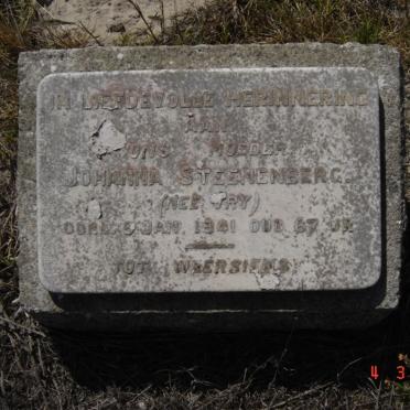 STEENENBERG Johanna nee FRY -1941