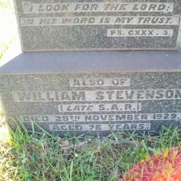 STEVENSON William -1929