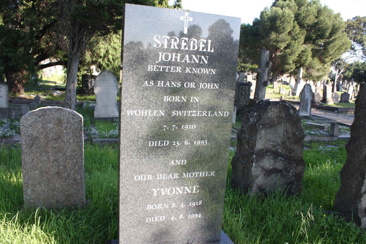 STREBEL Johann 1910-1993 &amp; Yvonne 1918-1994