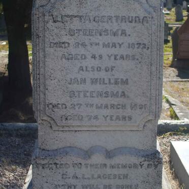 STEENSMA Jan Willem -1891 &amp; Aletta Gertruda  -1872