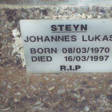 STEYN Lukas G. 1908-1991, STEYN Johannes Lukas 1970-1997_2