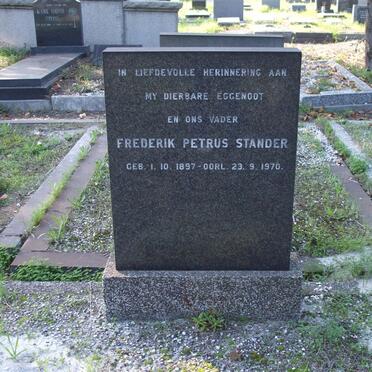STANDER Frederik Petrus 1897-1970