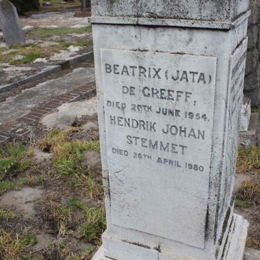 GREEFF Beatrix, de -1954 :: STEMMET Hendrik Johan -1980