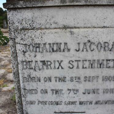 STEMMET Johanna Jacoba Beatrix 1905-1911