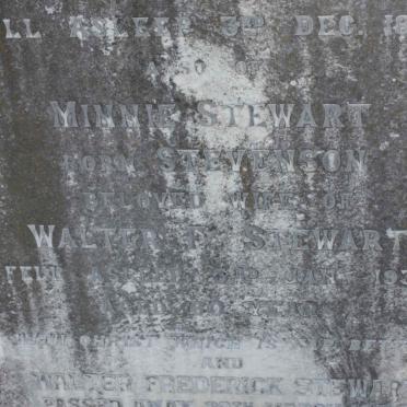 STEWART Minnie nee STEVENSON -1934
