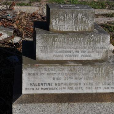 ST. LEGER Frederick Luke 1856-1956 &amp; Kate Elizabeth 1864-1906 :: ST. LEGER Valentine Rutherford York 1897-1939