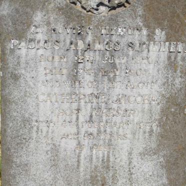 STEMMET Paulus Adamus 1870-1904 &amp; Catherine Jacoba MEESER -1934