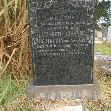 STRÜMPHER Elizabeth Johanna Gertruida nee VAN ASS 1914-1961