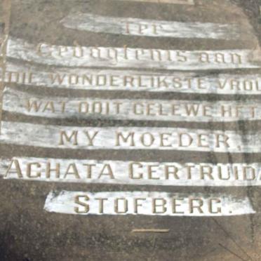 STOFBERG Aghata Gertruida