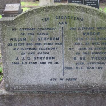 STRYDOM Willem J. 1895-1950 &amp; Maggie 1900-1964 :: STRYDOM J.J.C. -1952 :: THERON Irene nee STRYDOM -1974