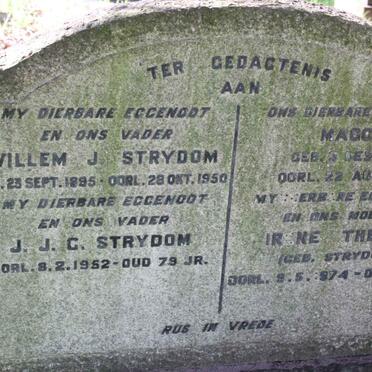 STRYDOM Willem J. 1895-1950  &amp; J.J.C. -1952