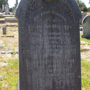 STEENSMA Willem Jan 1839-1908 &amp; Elizabeth KENNEDY -1925