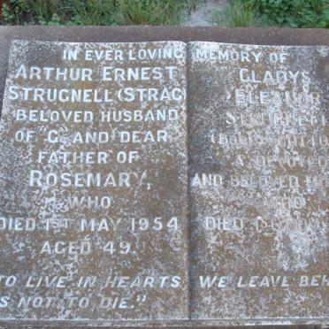 STRUGNELL Arthur Ernest -1954 &amp; Gladys Eleanor -1975