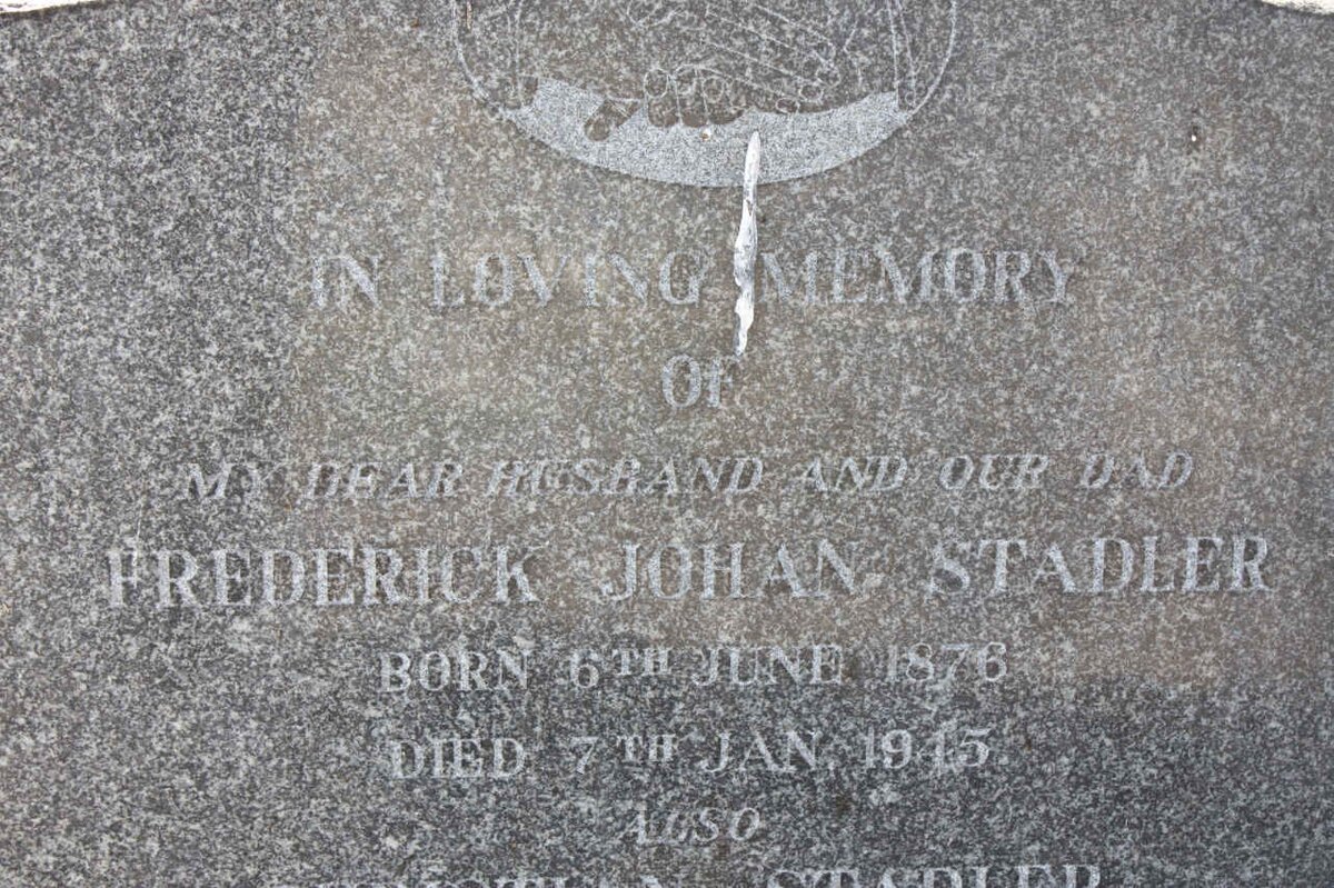 STADLER Frederick Johan 1876-1945 