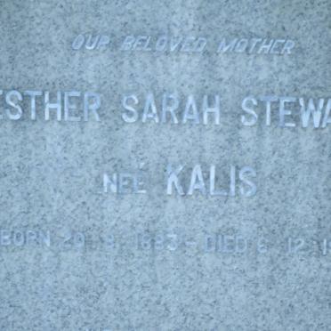 STEWART Esther Sarah nee KALIS 1883-1919