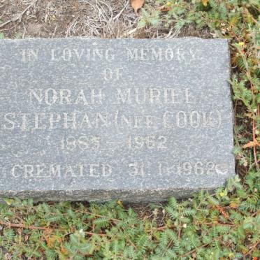 STEPHAN Norah Muriel nee COOK 1885-1962