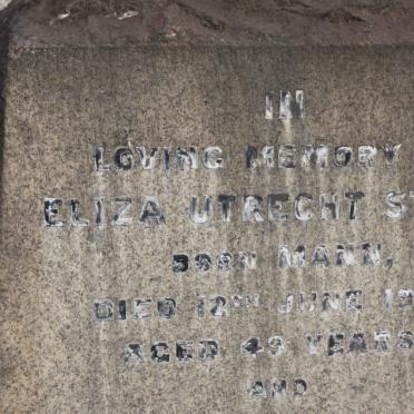 STEYN Eliza Utrecht nee MANN -1913