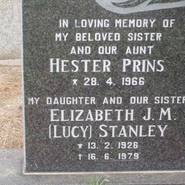 STANLEY Elizabeth J.M. 1926-1979 :: PRINS Hester 1966-