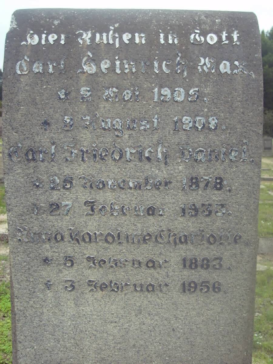STEWIEN Carl Friedrich Daniel 1878-1938 &amp; Anna Karoline Charlotte 1883-1956 :: STEWIEN Carl Heinrich Max 1905-1908