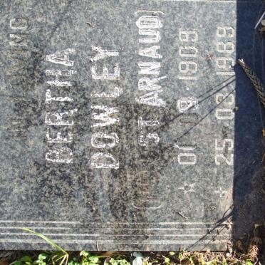 DOWLEY Bertha nee ST. ARNAUD 1909-1989