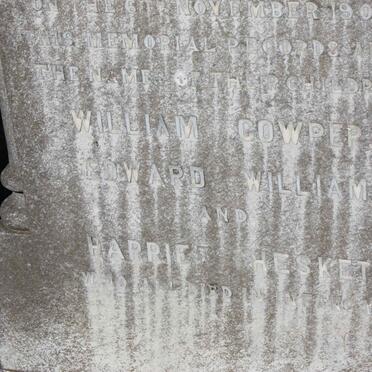 STAPLETON  William Cowper :: STAPLETON Edward William :: STAPLETON Harriet Hesketh