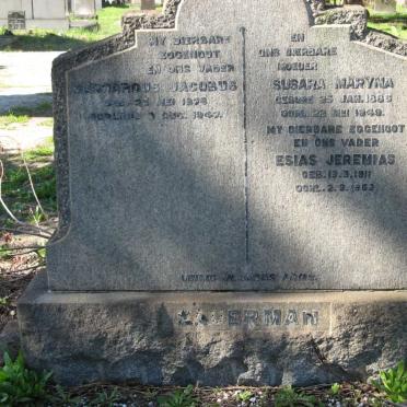 SAUERMAN Gerhardus Jacobus 1876-1947 &amp; Susara Maryna 1886-1949 :: SAUERMAN Esias Jeremias 1911-1969