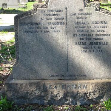 SAUERMAN Gerhardus Jacobus 1876-1947 &amp; Susara Maryna 1886-1949 :: SAUERMAN Esias Jeremias 1911-1969
