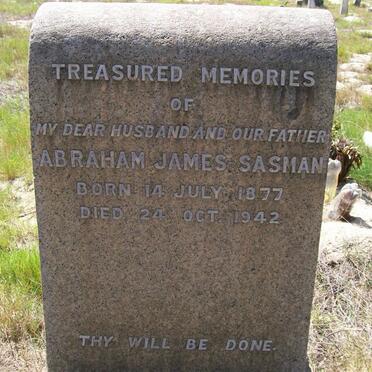 SASMAN Abraham James 1877-1942