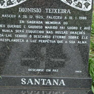 SANTANA Dionisio Teixeira 1925-1986